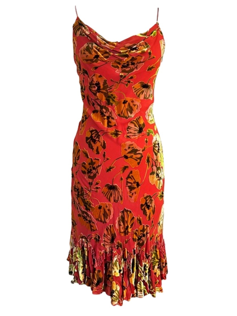 Vintage Betsey Johnson 90s y2k Velvet Burnout Slip Dress with Beading 10